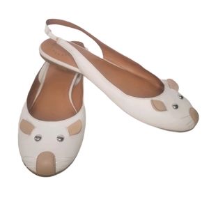 Marc Jacobs Mouse Slingback Ballerina Flat White